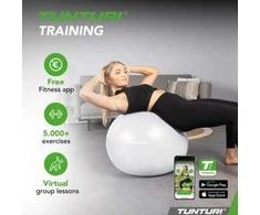 Gimnastikos kamuolys Tunturi Gymball 65–75 cm, Off-baltas, Anti Burst (Diametras: 75 cm)