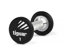 Profesionalus PU svarmuo / hantelis TIGUAR 1–70 kg (Svoris: 55 kg)
