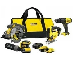 Įrankių rinkinys Stanley SFMCK412MDS-QW (SFMCD711+SFMCS500+SFMCS600+SFMCW220); 18V; 1x2,0/4,0 Ah akum.