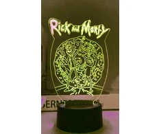 Lempa 3D Led Rick and Morty
