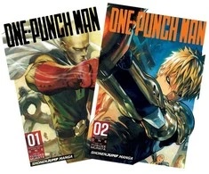 KNYGA Rinkinys Komiksai Manga One Punch Man vol 1, 2