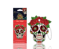 Stilingas oro gaiviklis "Kaukolė" Aroma Dia De Los Muertos Sidabrinis Tatoo