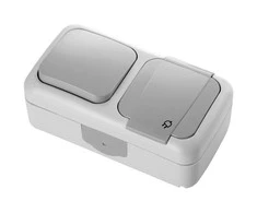 Lauko rozetė su jungikliu, IP 54 , ,,Palmye", Panasonic