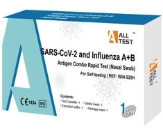 GREITASIS SARS-COV-2 (COVID-19) IR GRIPO (A+B) ANTIGENŲ SUDĖTINIS TESTAS, 1 VNT.