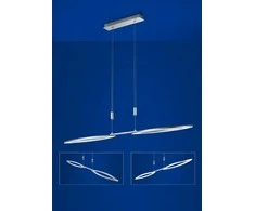 LED pakabinamas šviestuvas, matinio nikelio spalvos su chromo akcentais