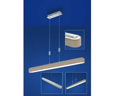 LED pakabinamas šviestuvas, matinio nikelio spalvos su chromo akcentais