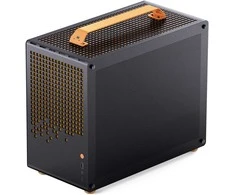 Jonsplus Z20 Micro-ATX kompiuterio korpusas, mit Tragegriff – juodos spalvos/oranžinės spalvos
