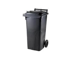 ISORT šiukšlių konteineris, 120 l, juodas