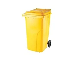 ISORT šiukšlių konteineris, 240 l, geltonas