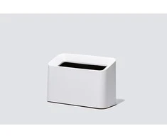 Japoniška stalo šiukšlių dėžė Ideaco Tubelor Cotton Trash, 1.7L, balta (matinė)