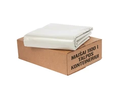 Skaidrūs maišai 1100 l talpos konteineriui, 20 vnt.