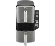 Karšto oro gruzdintuvė Ninja Double Stack XL, 2 lygių, 9,5 l, SL400EU, Tamsiai pilka (Pažeista pakuotė)