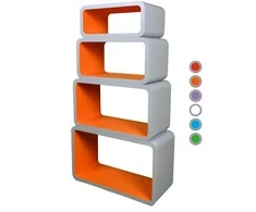 Pakabinamas-pastatomas lentynų komplektas LO01-PO pilkas-oranžinis (Nemokamas pristatymas)