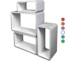 Pakabinamas-pastatomas lentynų komplektas LO01-PB pilkas-baltas (Nemokamas pristatymas)