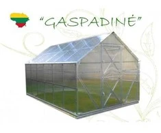 Lietuviškas šlaitinis šiltnamis GASPADINĖ 2,64x4m su 6mm danga