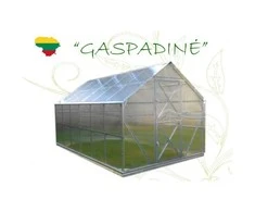 Lietuviškas šlaitinis šiltnamis GASPADINĖ 2,64x6m su 4mm danga