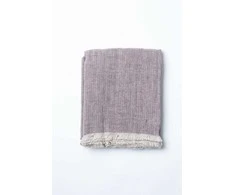 Pledas su kutais, bordo, 165x210cm, 100% linas