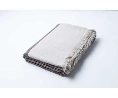 Pledas su kutais, bordo, WF 150x200, 100% linas