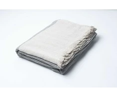 Pledas su kutais, pilka WF, 150x200, 100% linas