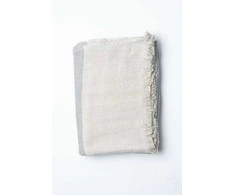 Pledas su kutais, pilka WF, 150x200, 100% linas
