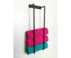 Rankšluosčių lentynėlė 50cm, metalas, juoda