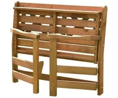 Sulankstomas lauko suoliukas sofa su atlošu MALMO, rudas/medaus spalvos