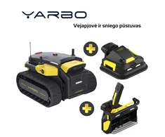 Belaidis robotas su vejapjovės ir sniego pūstuvo moduliais YARBO