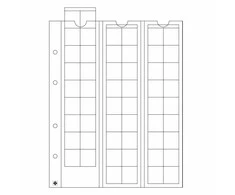 LEUCHTTURM OPTIMA albumo įmautės 5 lapai x 54 monetoms iki 20 mm Ø