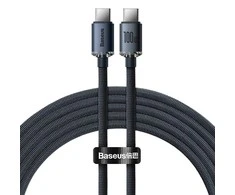 Baseus Crystal USB-C - USB-C laidas 100W 1.2m - Juodas