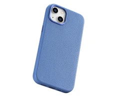 iCarer Litchi Premium Leather Apple iPhone 14 Plus Magnetic Leather with MagSafe dėklas telefonui žydros spalvos (WMI14220711-LB)