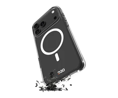 Puro Impact Clear D3O TPU+PC dėklas suderinamas su MagSafe skirtas Apple iPhone 17 Pro - skaidrus