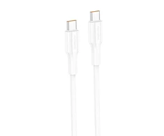 Foneng XS01 60W USB-C į USB-C laidas, 1m (baltas)