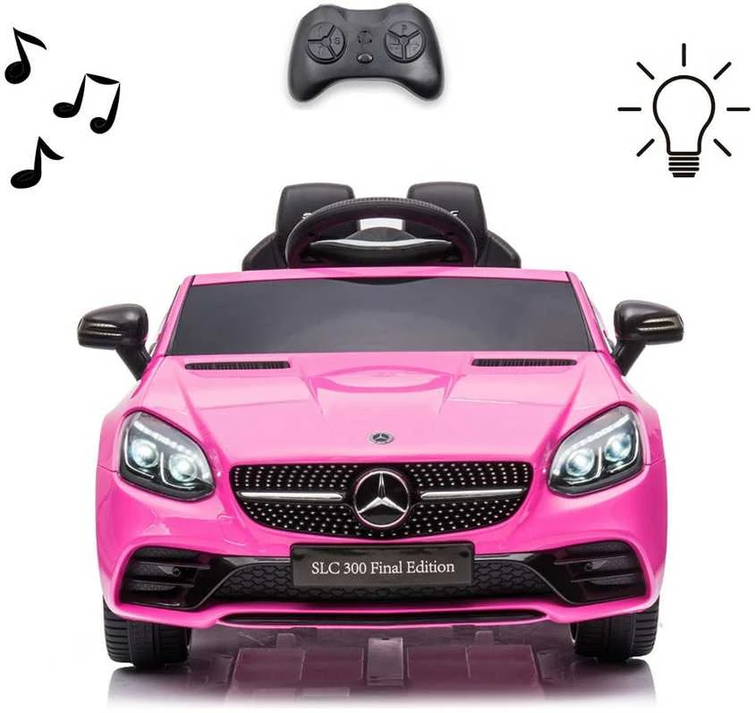 Milly Mally Akumuliatorinis automobilis vaikams „Mercedes-Benz SLC“, rožinės spalvos aprašymas - Prekės nuotrauka