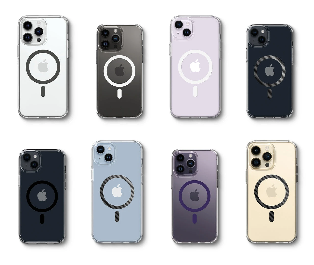 Spigen Ultra Hybrid (MagFit) dėklas skirtas Apple iPhone 14 Pro, spalva - Balta aprašymas - Prekės nuotrauka