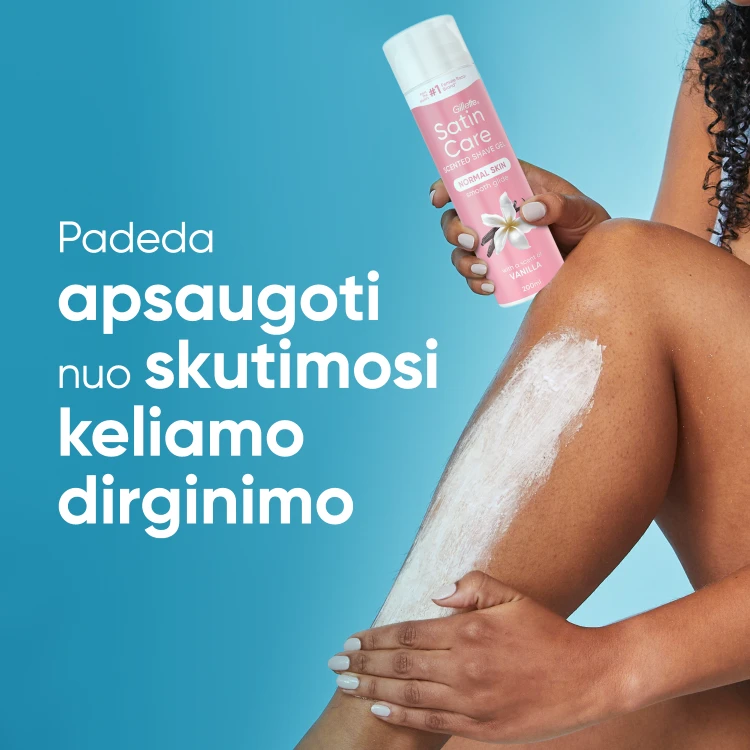 Skutimosi želė Gillette Satin Care Vanilla Olay, 200 ml aprašymas - Prekės nuotrauka