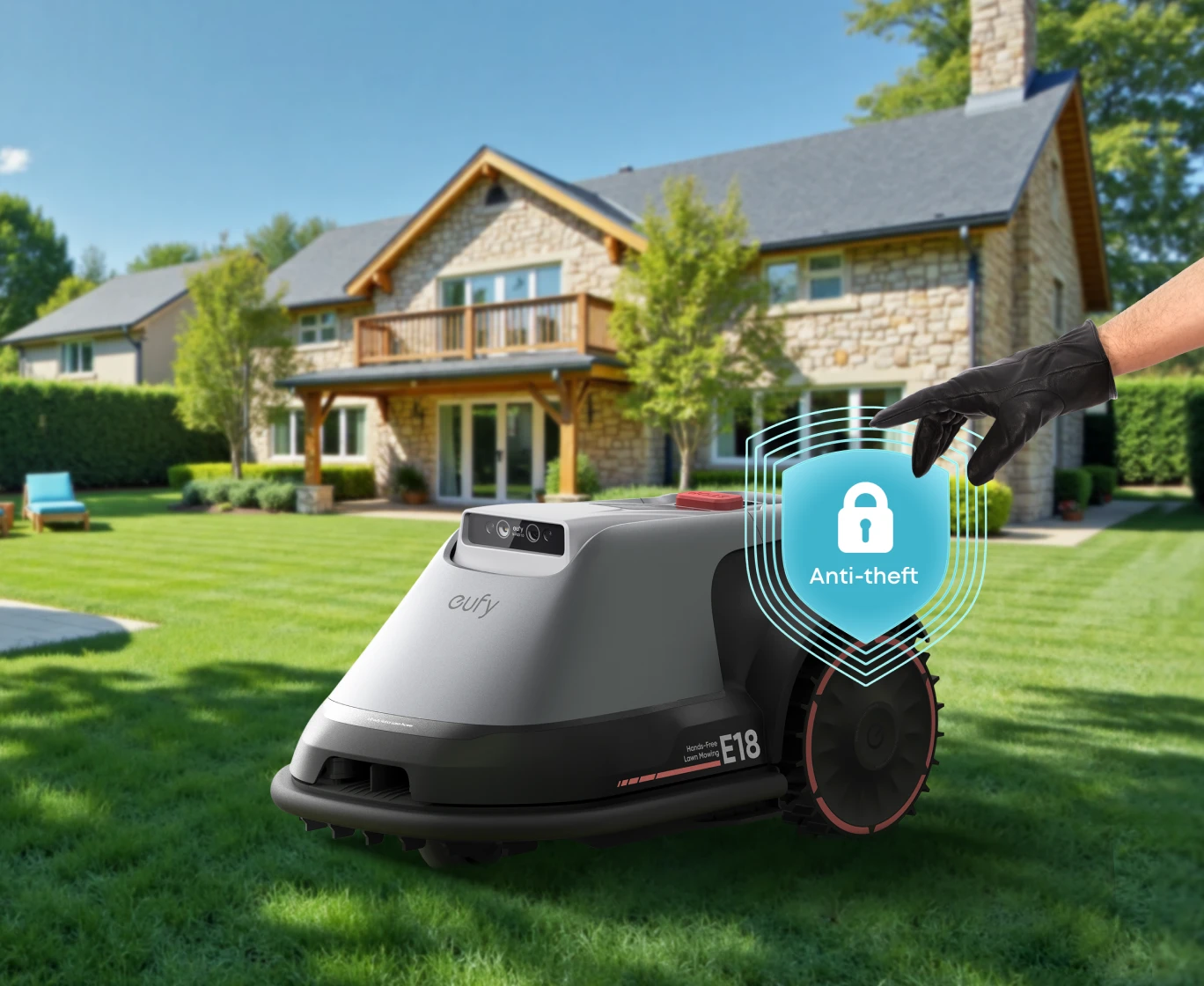 Anker Eufy belaidis vejos robotas E18, 1200m² aprašymas - Prekės nuotrauka