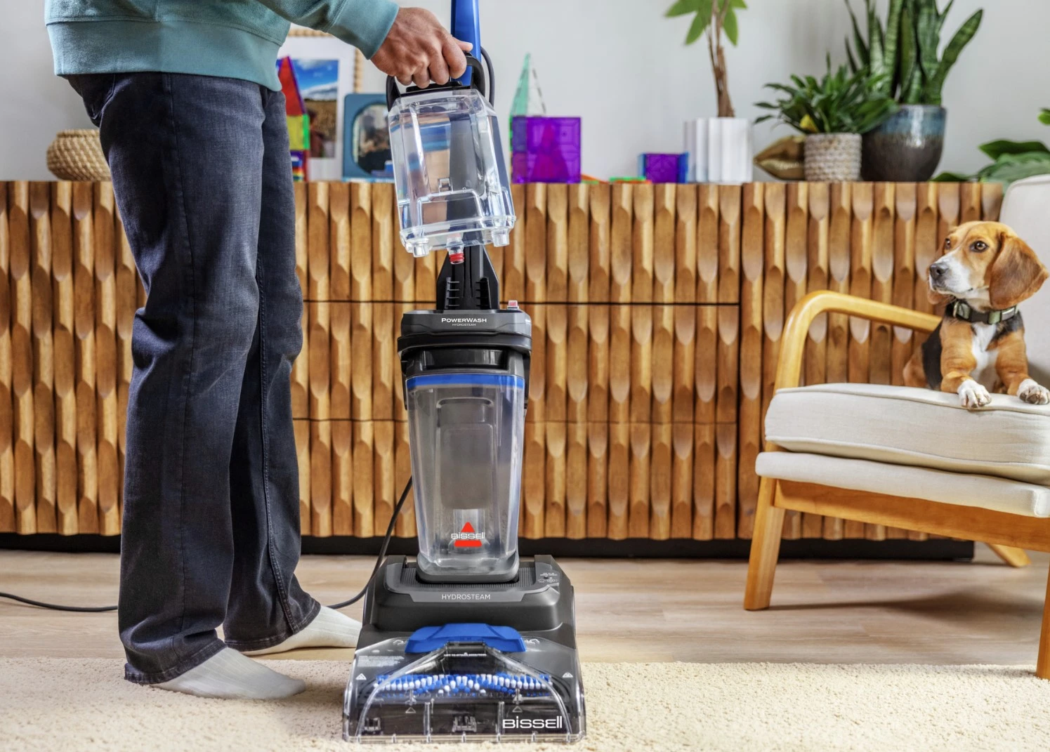 Dulkių siurblys Bissell PowerWash Hydrosteam | Corded operating | Washing function | 1400 W | Juodas/Cobalt Mėlyna aprašymas - Prekės nuotrauka