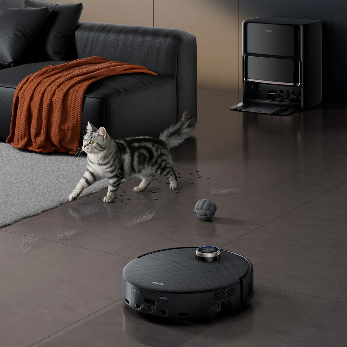 Dulkių siurblys - robotas MOVA Z60 Ultra Roller Complete, Baltas aprašymas - Prekės nuotrauka
