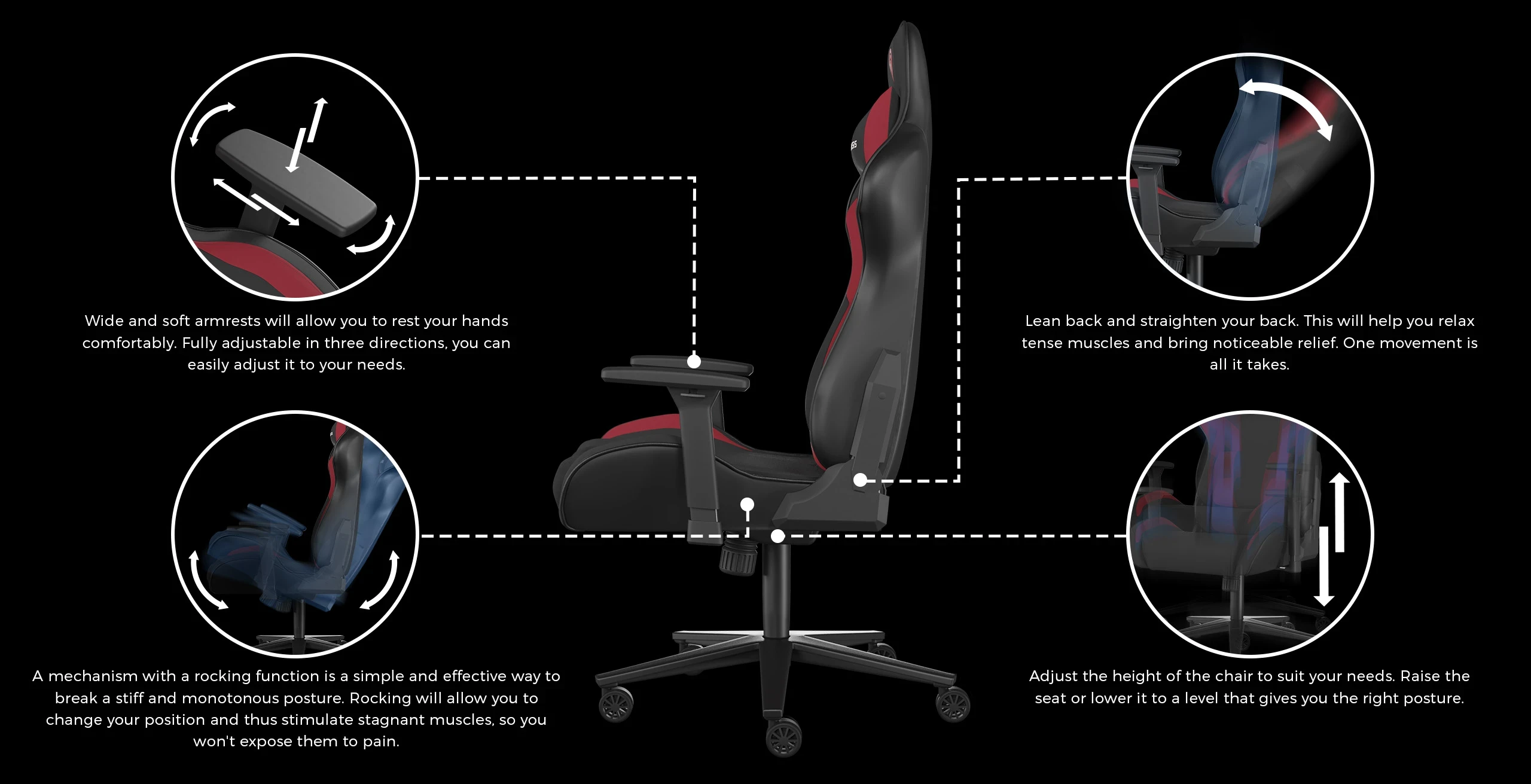 Genesis Gaming Chair Nitro 720 Atlošo apmušalų medžiaga: Eko oda, Sėdynės apmušalų medžiaga: Eko oda, Pagrindo medžiaga: Metalas, Ratukų medžiaga: Nailonas su CareGlide danga | Juodas/Rožinė aprašymas - Prekės nuotrauka