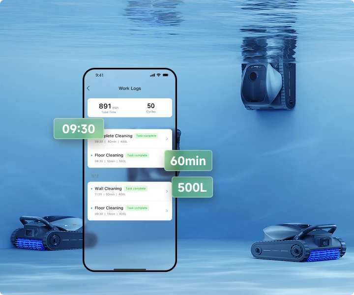 MOVA A10 Diver Baseino valymo robotas, juodos spalvos aprašymas - Prekės nuotrauka