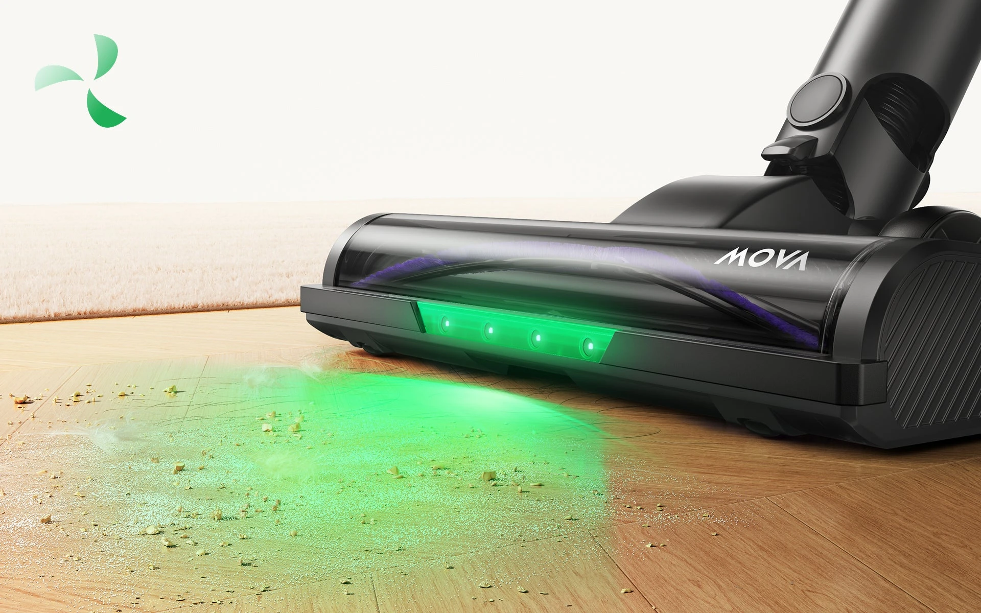 MOVA S7 Ultra Akumuliatorinis dulkių siurblys, juodos spalvos aprašymas - Prekės nuotrauka