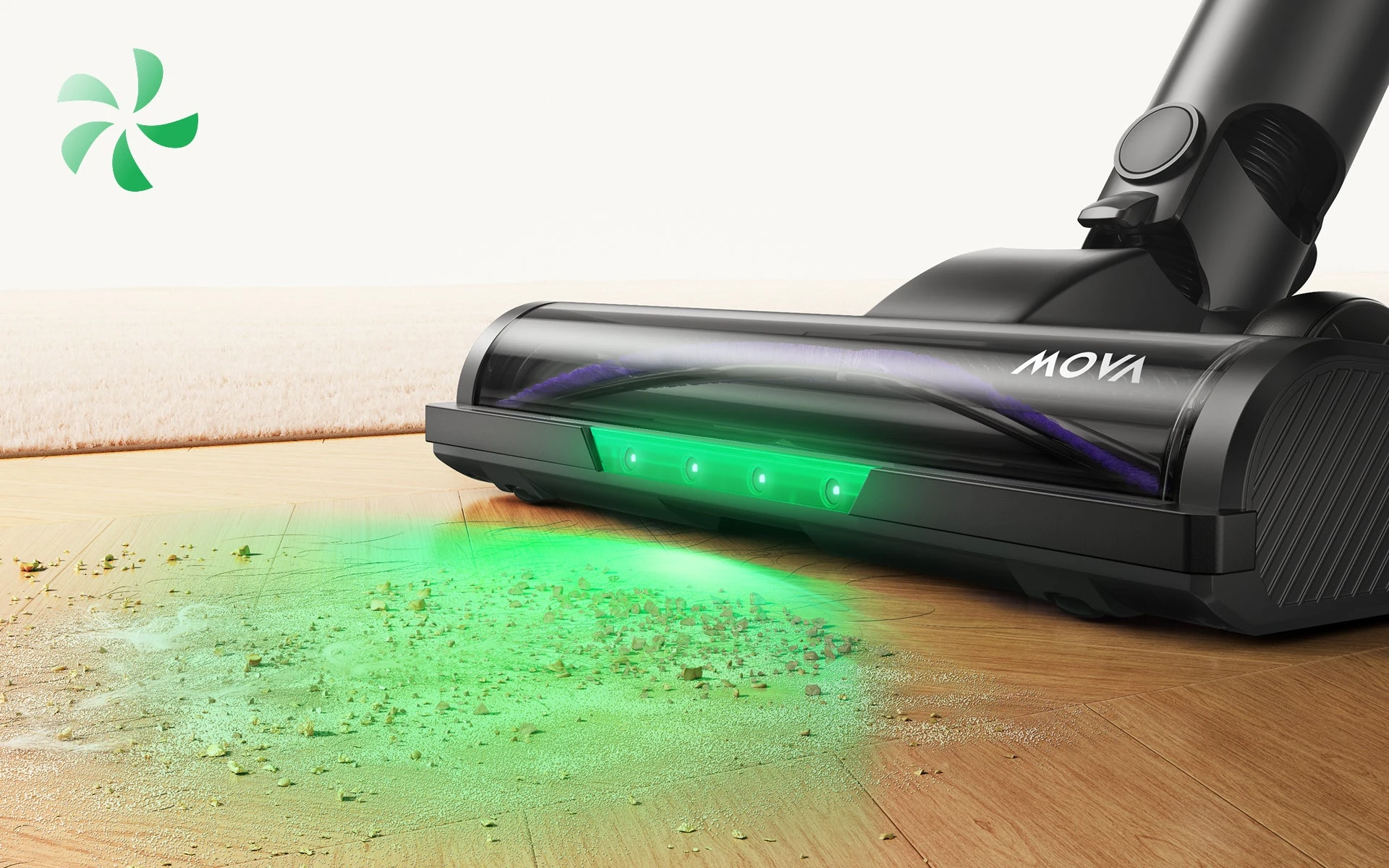 MOVA S7 Ultra Akumuliatorinis dulkių siurblys, juodos spalvos aprašymas - Prekės nuotrauka