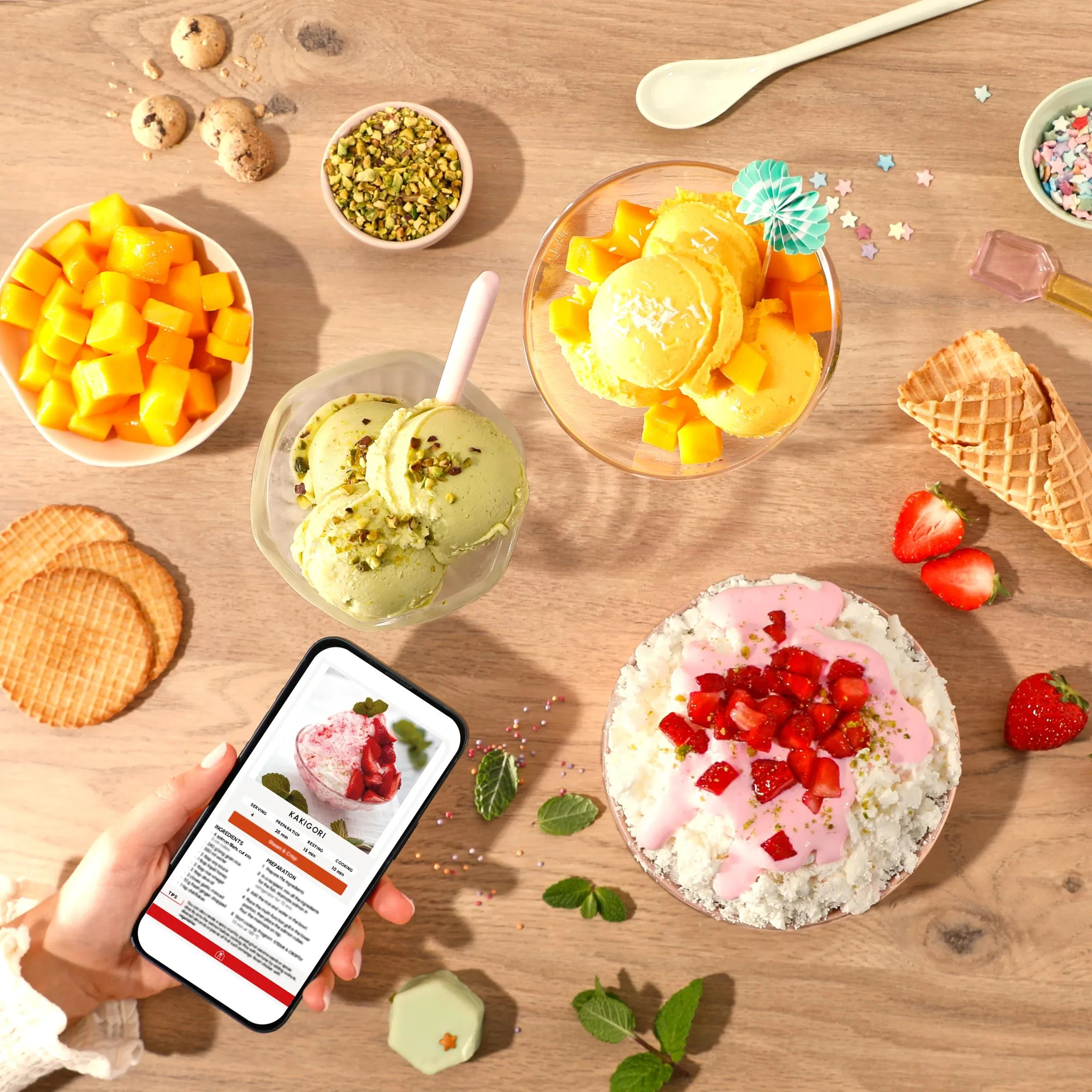 Ledų gaminimo aparatas Tefal Dolci, 600 W, 10 programų aprašymas - Prekės nuotrauka