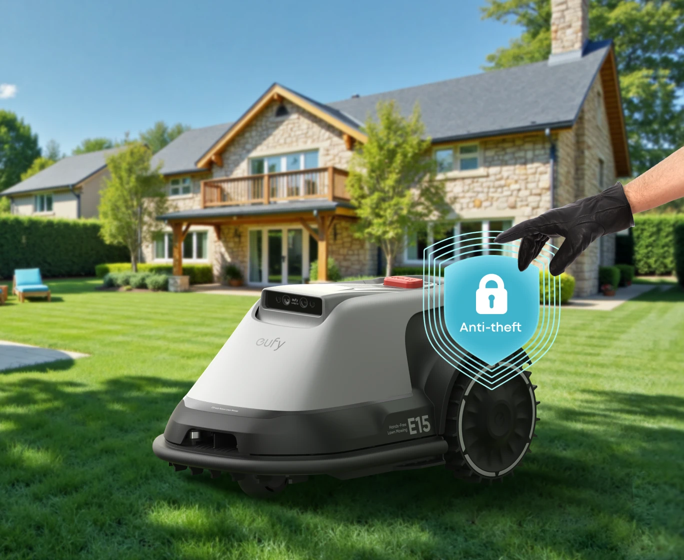 Anker Eufy belaidis vejos robotas E15, 800m² aprašymas - Prekės nuotrauka