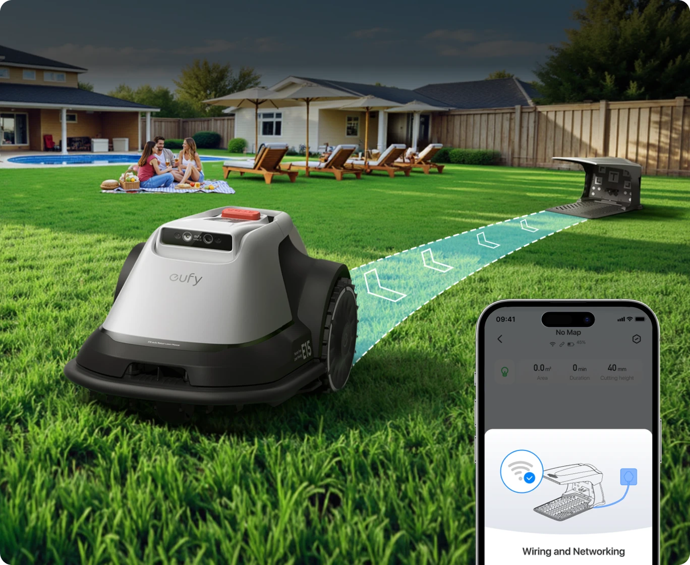 Anker Eufy belaidis vejos robotas E15, 800m² aprašymas - Prekės nuotrauka
