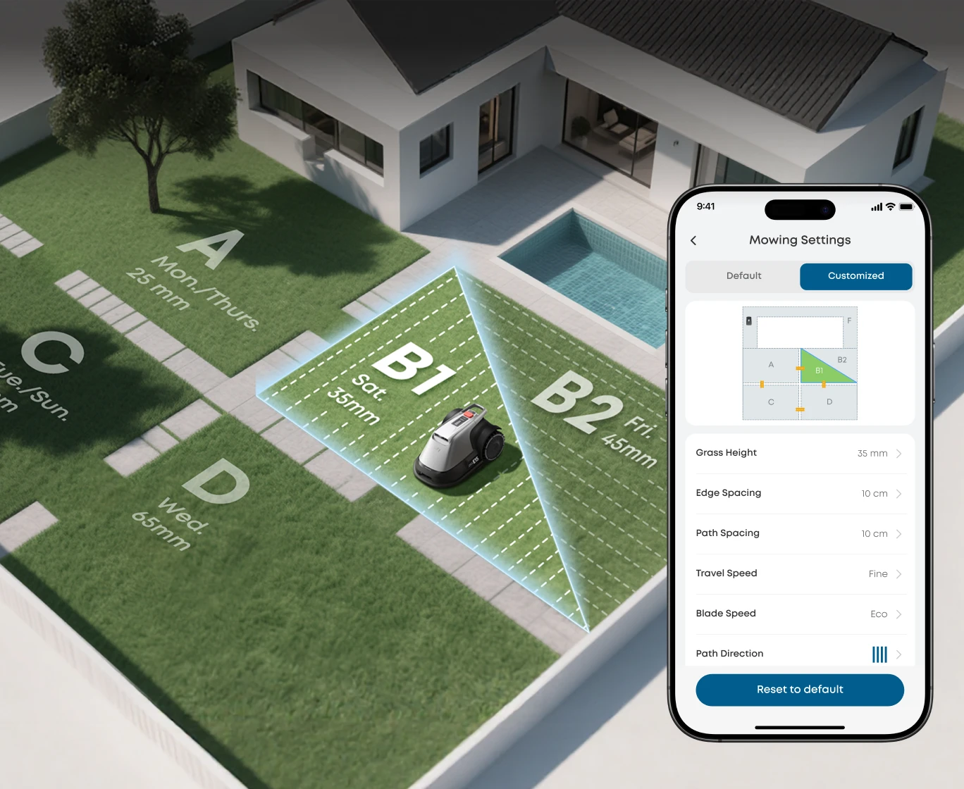 Anker Eufy belaidis vejos robotas E15, 800m² aprašymas - Prekės nuotrauka