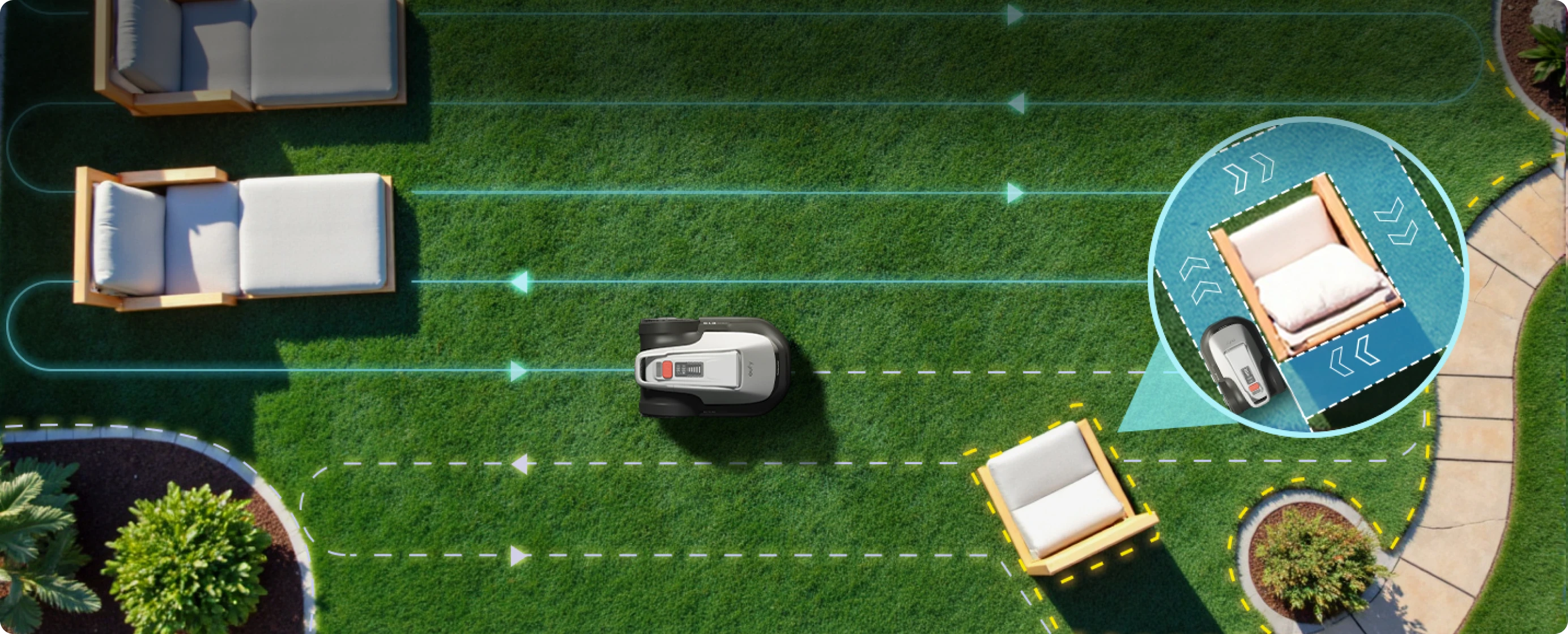 Anker Eufy belaidis vejos robotas E15, 800m² aprašymas - Prekės nuotrauka