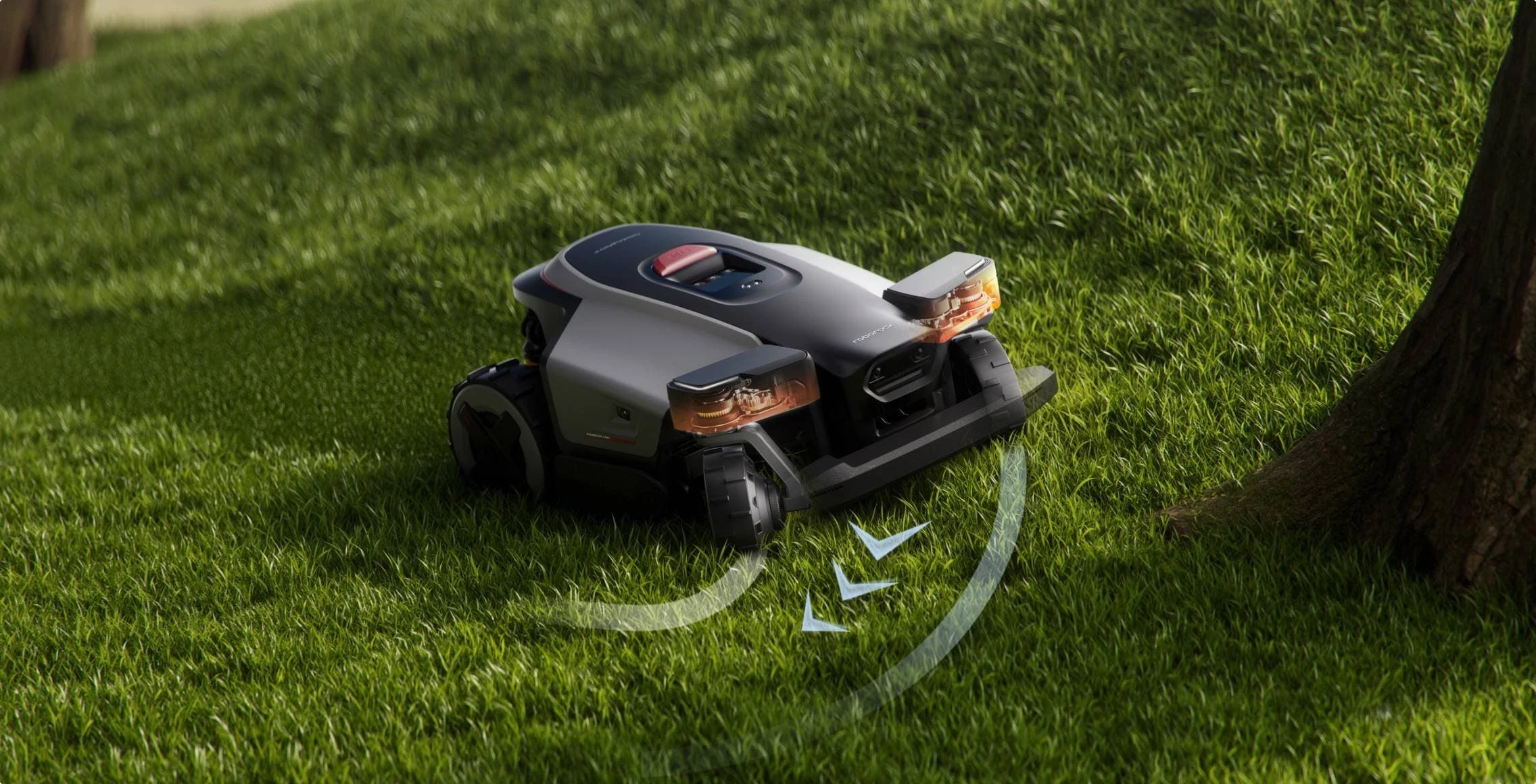 Belaidis vejos pjovimo robotas Roborock RockMow Z130 | AWD, 3000m², RTK + VSLA aprašymas - Prekės nuotrauka
