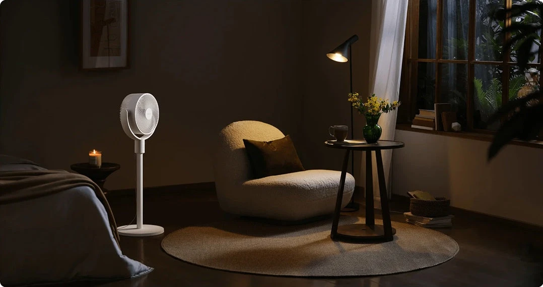 Išmanus pastatomas ventiliatorius Xiaomi Xiaomi Smart Standing Air Circulation Fan, baltas aprašymas - Prekės nuotrauka