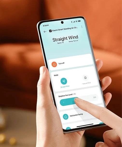 Išmanus pastatomas ventiliatorius Xiaomi Xiaomi Smart Standing Air Circulation Fan, baltas aprašymas - Prekės nuotrauka